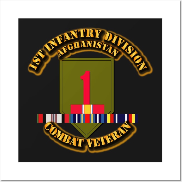 1st Infantry Div w Afghan SVC Ribbons Wall Art by twix123844